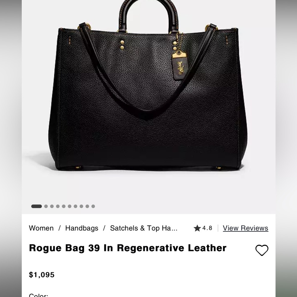 Coach rogue 39 in regenerative leather
